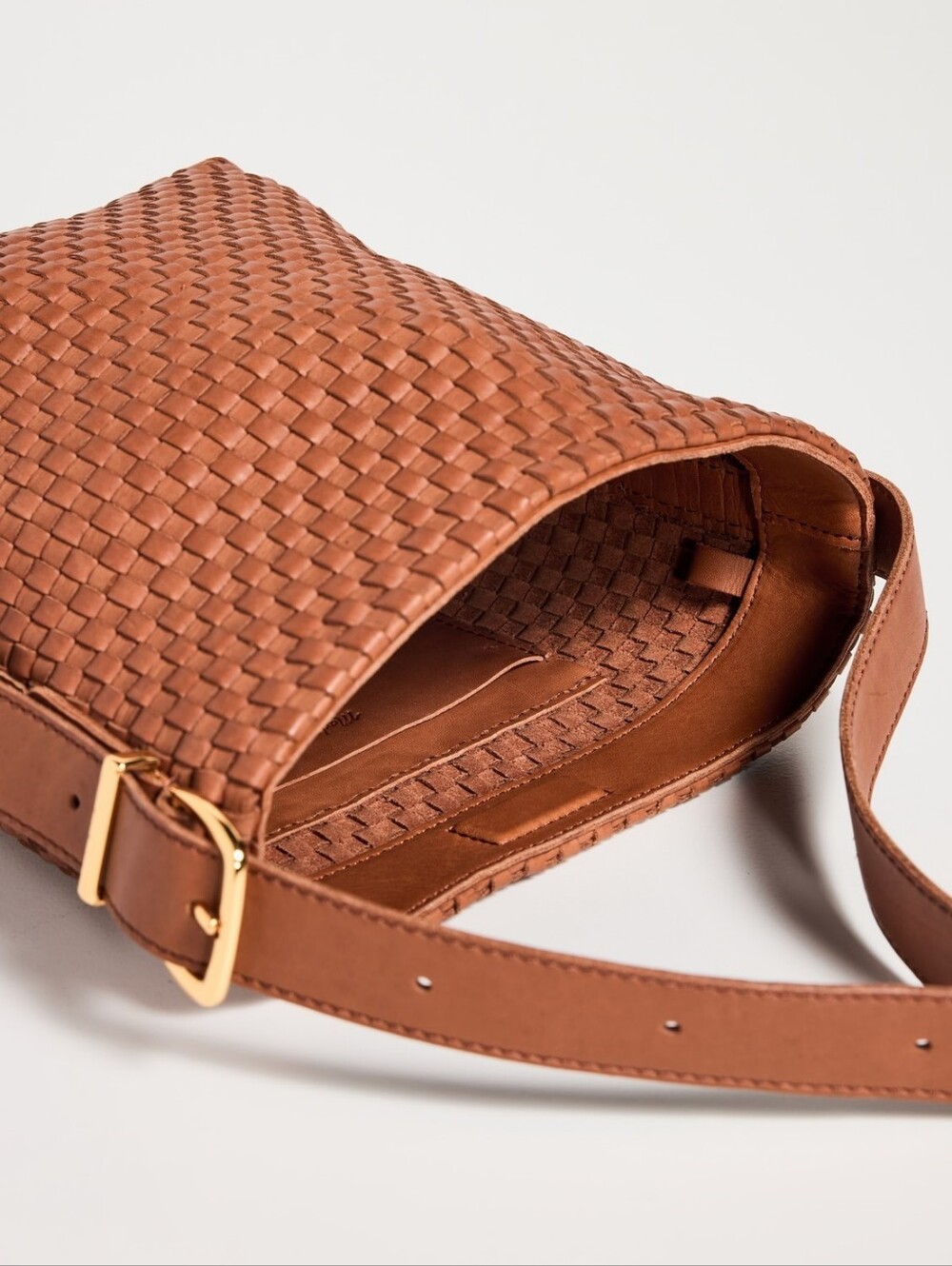 Madewell Essential Mini Bucket Woven Tote NWT Warm Cinnamon - Picture 5 of 7